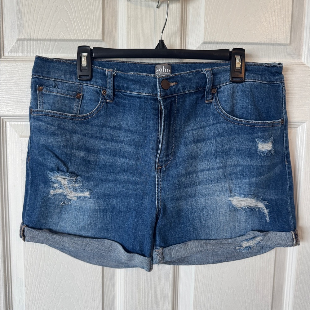New York & Company Soho Medium Wash Jean Shorts